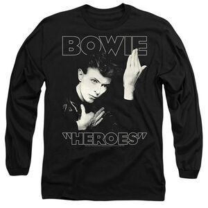 David Bowie Unisex Adult Heroes Cover T-Shirt / Black